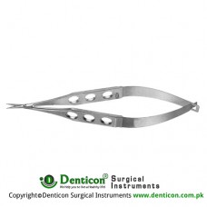 Iris Micro Scissor Straight - Sharp Tips - Small Blades Stainless Steel, 11 cm - 4 1/2"